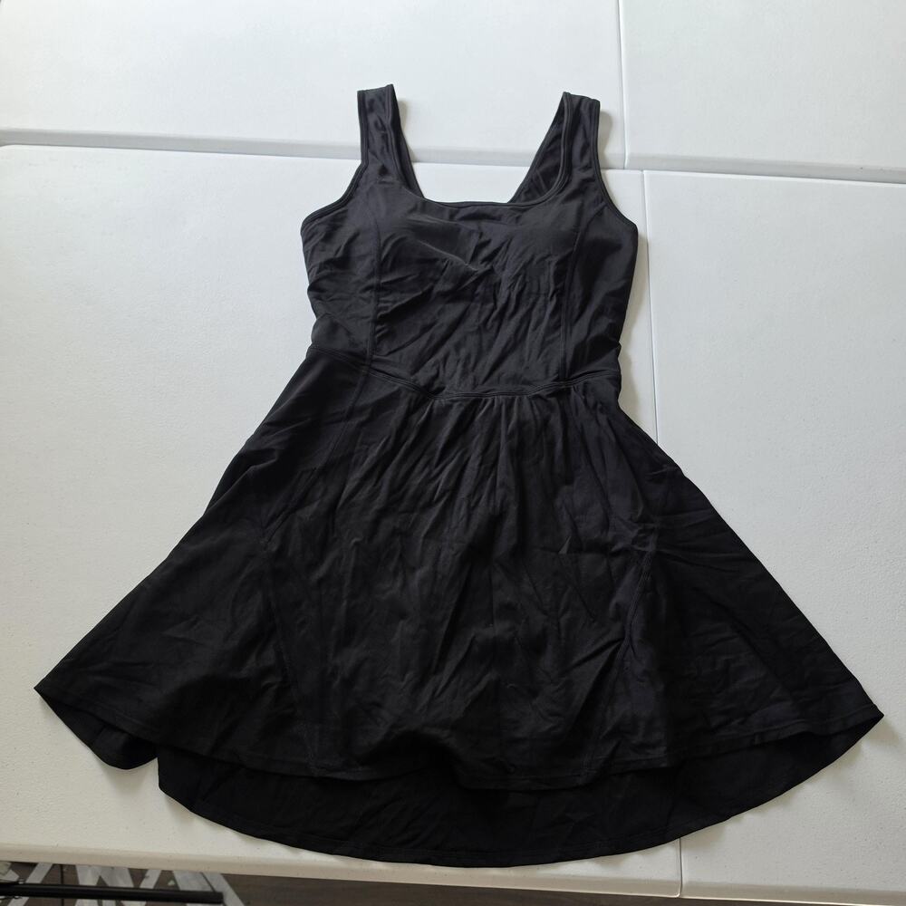 Halara Dress Womens M Black Athletic Fit & Flare Tennis Tank Built In Shorts